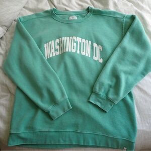Oversize Teal Washington DC Sweatshirt